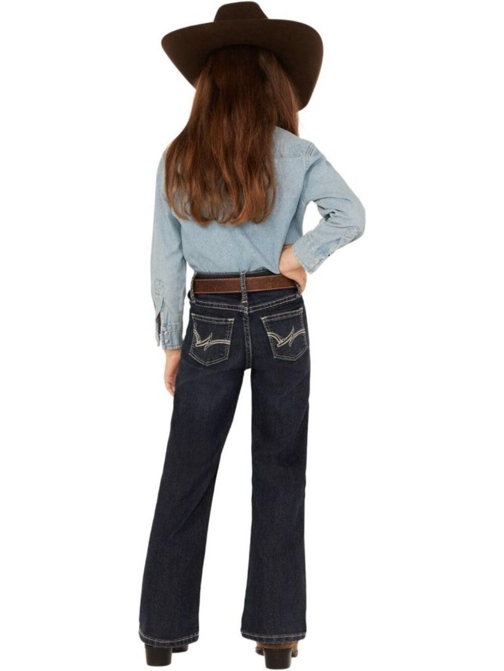Girls' Stretch Bootcut Jeans - Comfortable Fit, Versatile Style, Everyday Wear